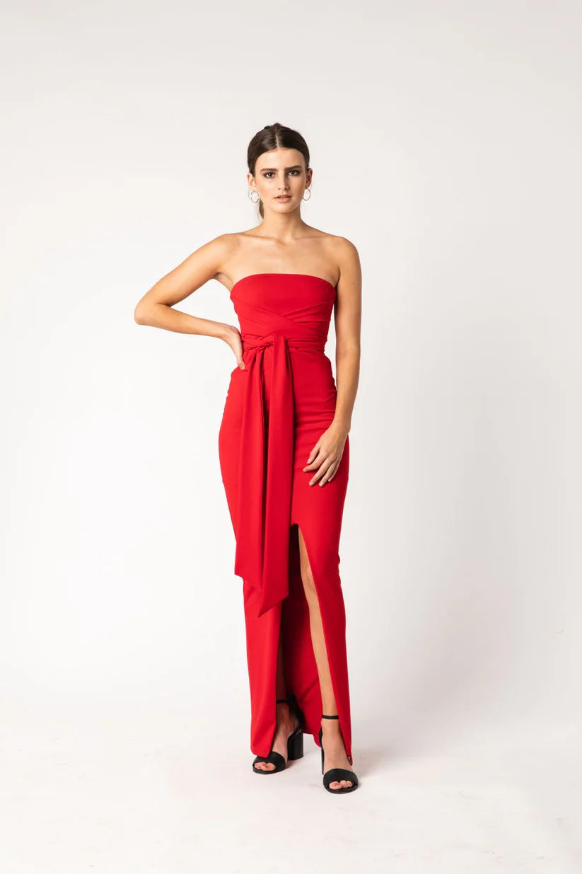open lace back dress NOOKIE CHIARA Halter Gown