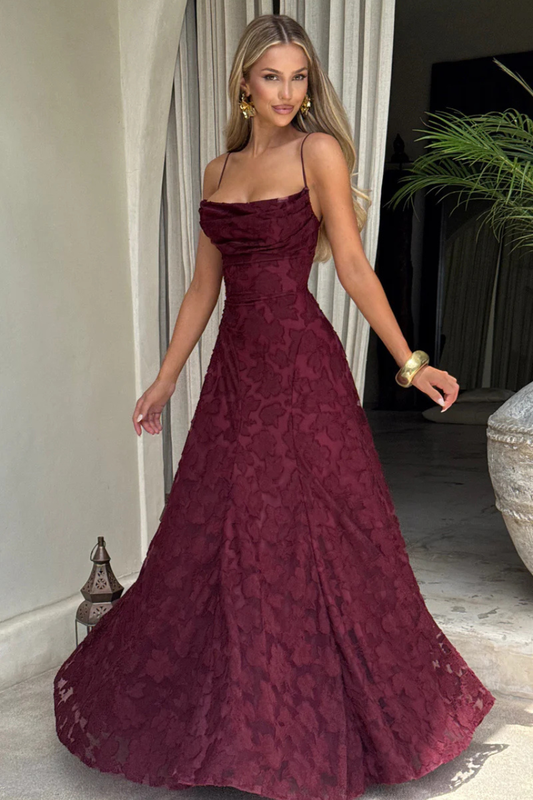 Babyboo Francis Maxi Dress - Cherry Lacquer