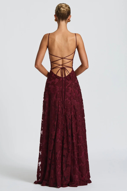 Babyboo Francis Maxi Dress - Cherry Lacquer