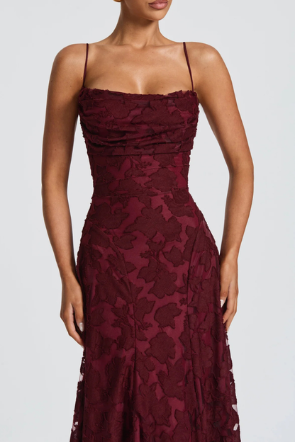 Babyboo Francis Maxi Dress - Cherry Lacquer