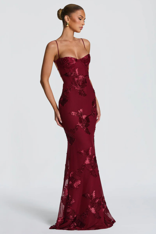Babyboo Nefertiti Maxi Dress Burgundy