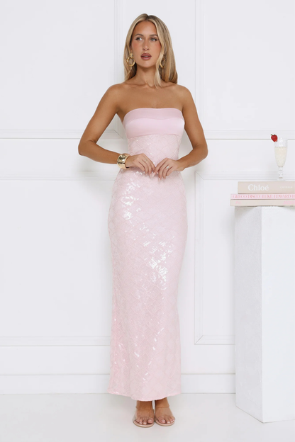 Hello Molly Saltwater Siren Sequin Maxi Pink