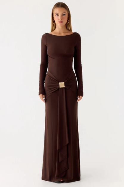 Peppermayo Dray Maxi Dress - Chocolate