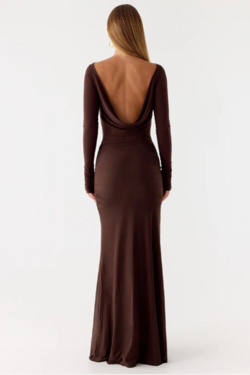 Peppermayo Dray Maxi Dress - Chocolate