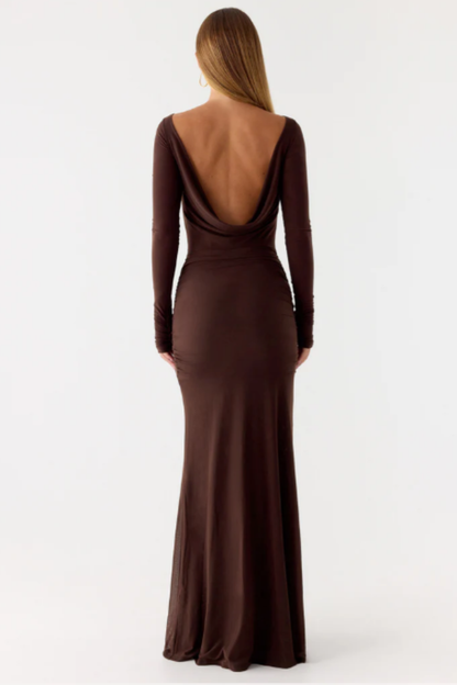 Peppermayo Dray Maxi Dress - Chocolate