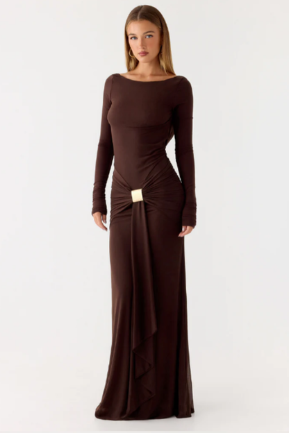 Peppermayo Dray Maxi Dress - Chocolate